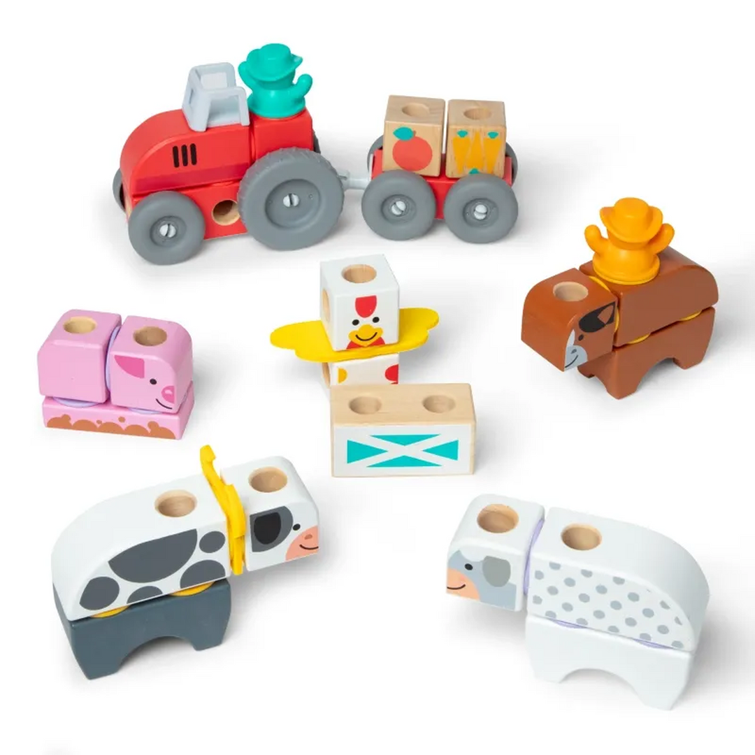 Melissa &amp; Doug Blockables Farm Play Set wooden blocks