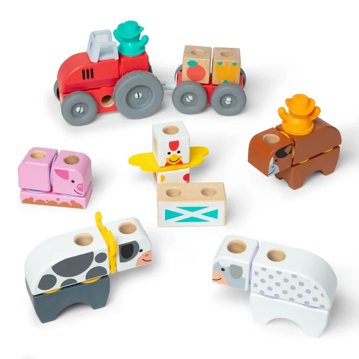 Melissa &amp; Doug Blockables Farm Play Set wooden blocks