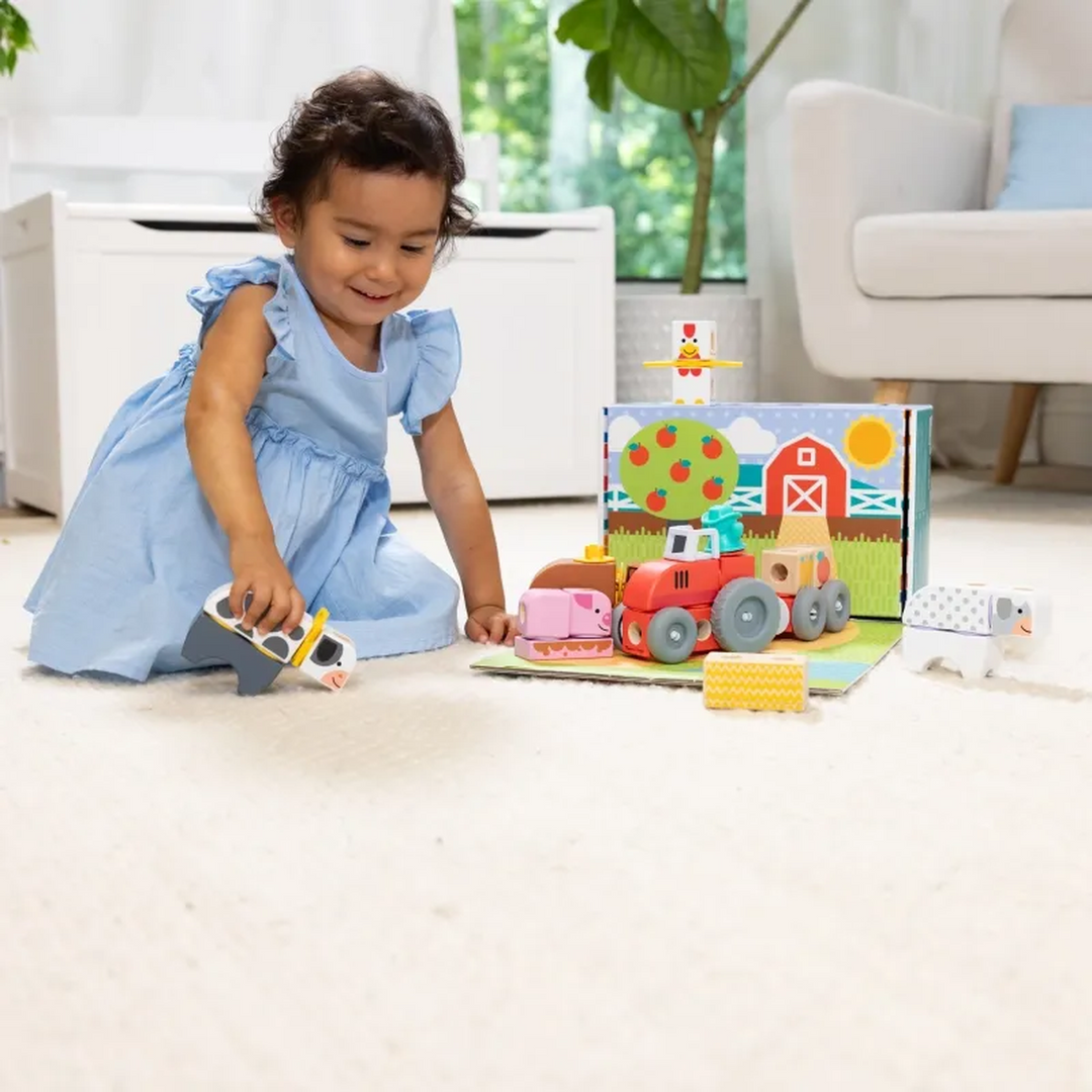 Melissa &amp; Doug Blockables Farm Play Set wooden blocks