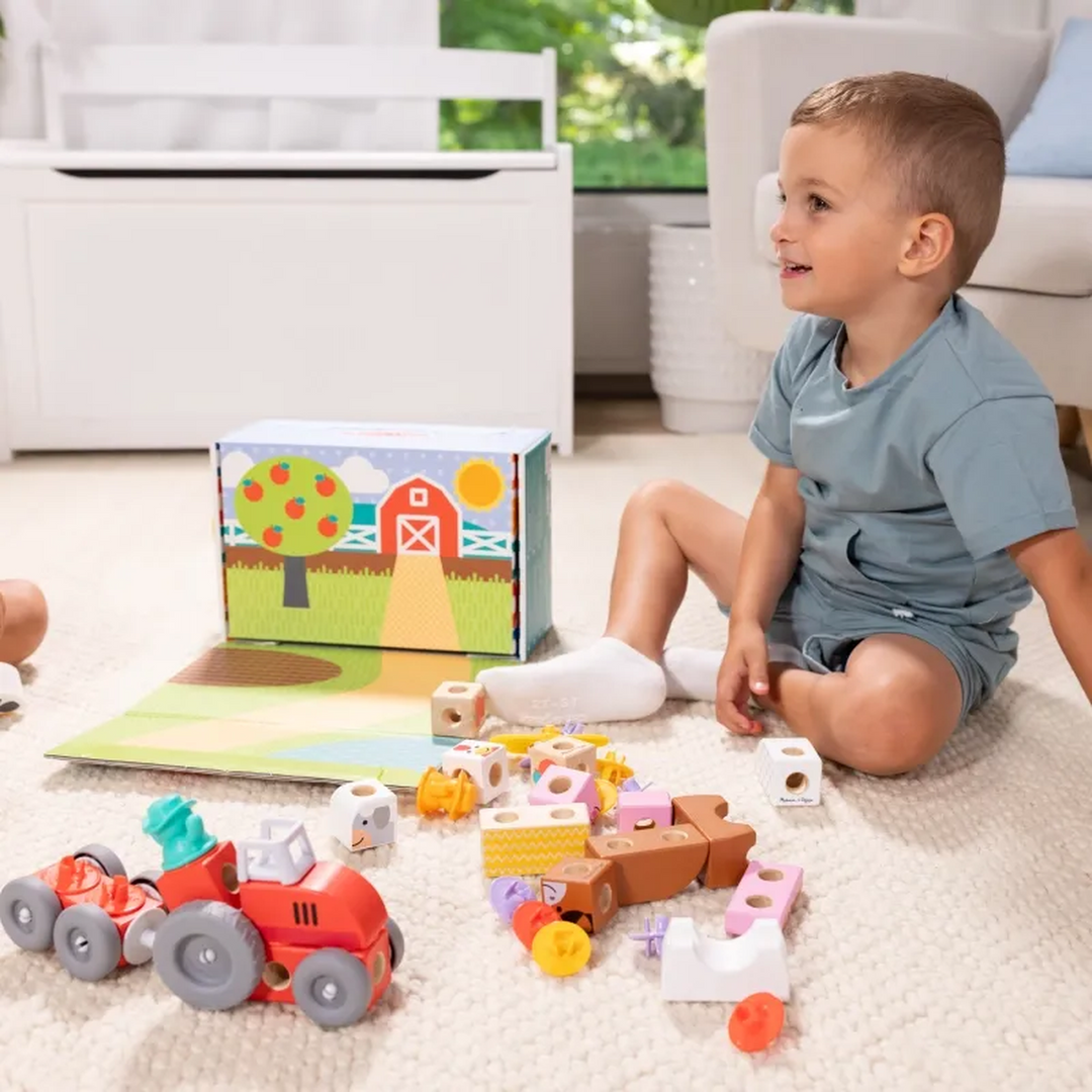 Melissa &amp; Doug Blockables Farm Play Set wooden blocks