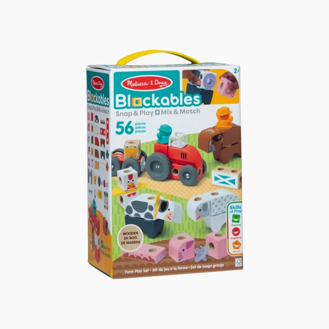 Melissa &amp; Doug Blockables Farm Play Set wooden blocks