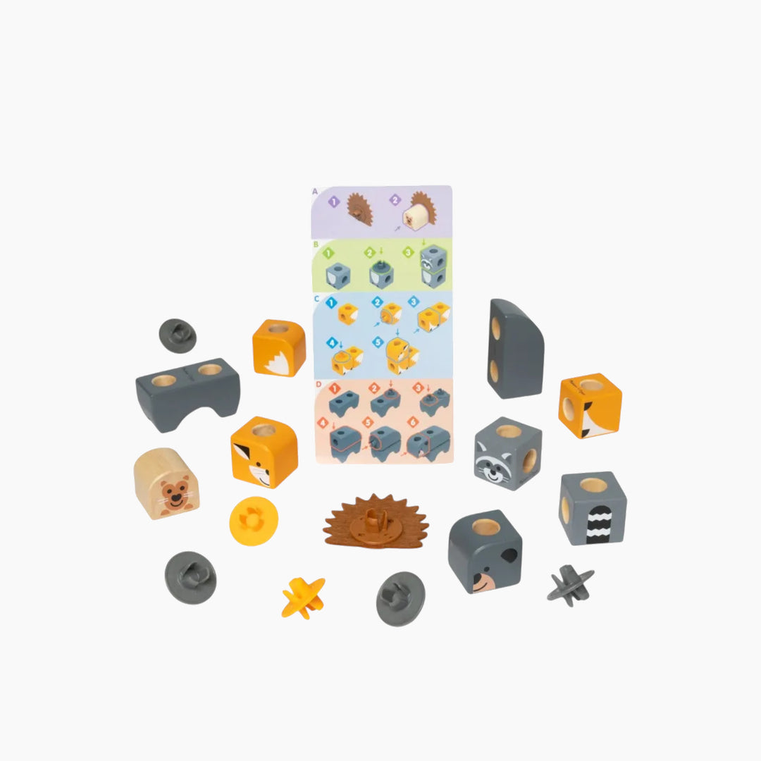 Melissa &amp; Doug Blockables Woodland Friends Play Set- 16 Pcs