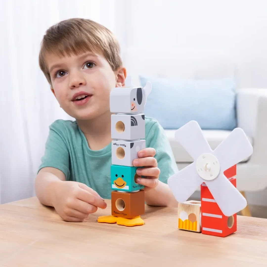Melissa &amp; Doug Blockables Farm Friends Play Set- 16 Pcs