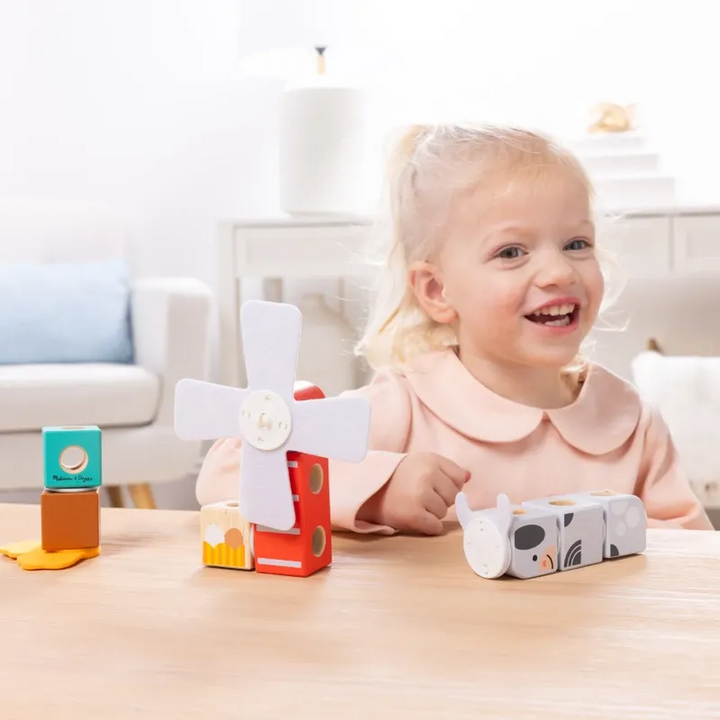 Melissa &amp; Doug Blockables Farm Friends Play Set- 16 Pcs