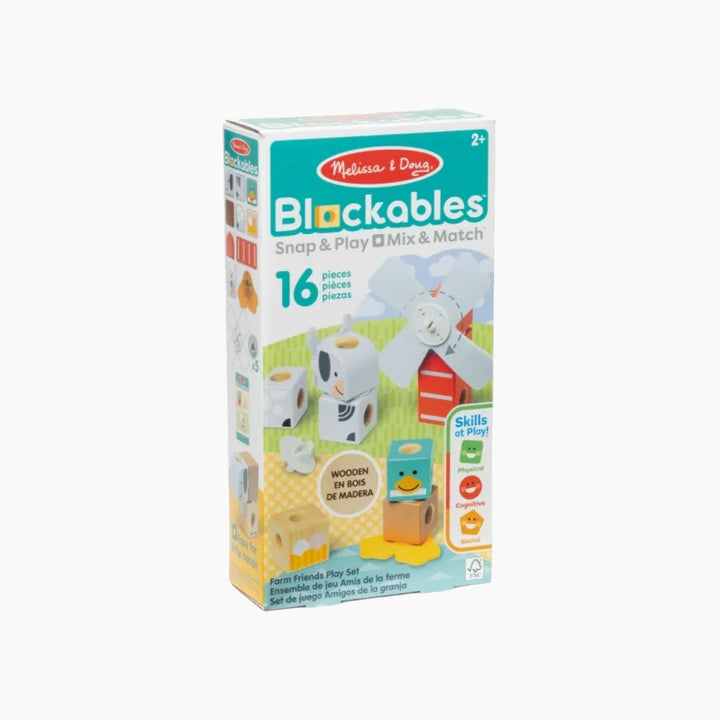 Melissa &amp; Doug Blockables Farm Friends Play Set- 16 Pcs