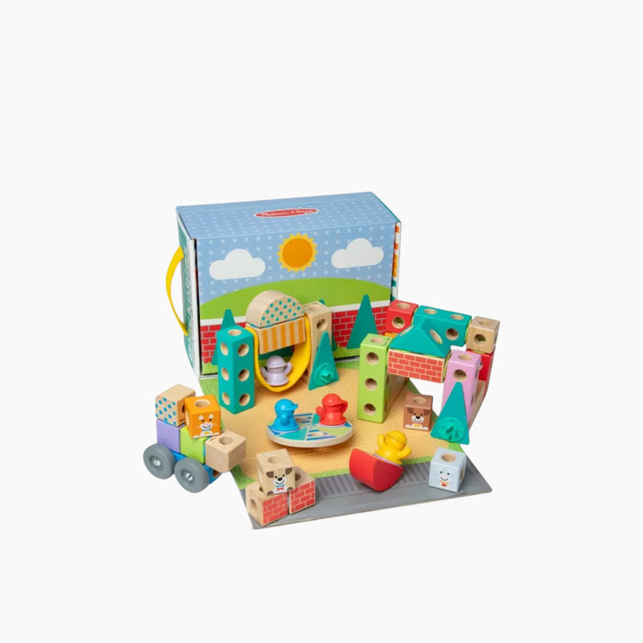 Melissa &amp; Doug Blockables Town Play Set- 73 Pcs