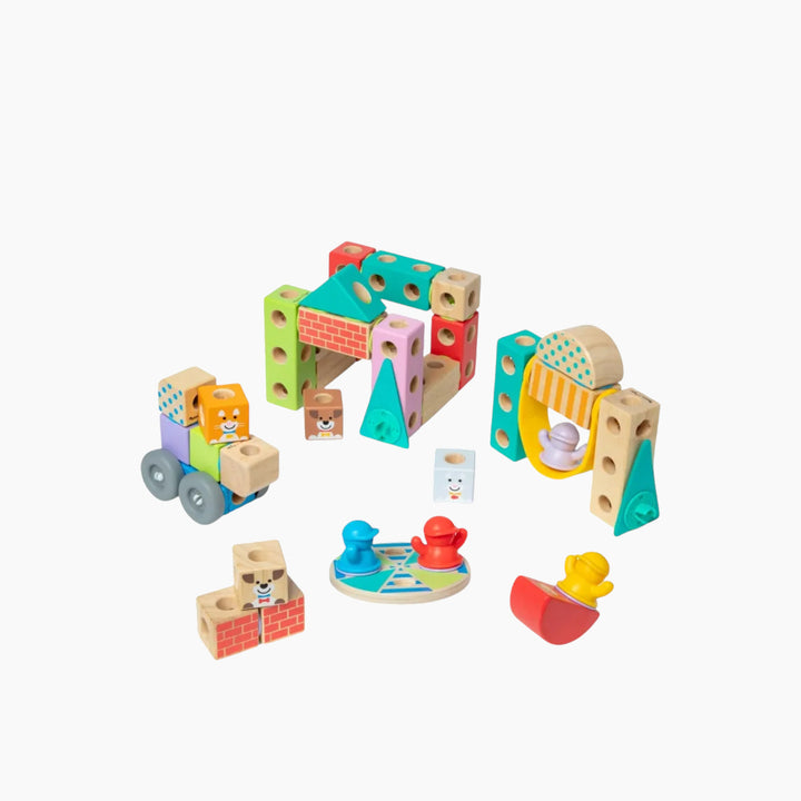Melissa &amp; Doug Blockables Town Play Set- 73 Pcs