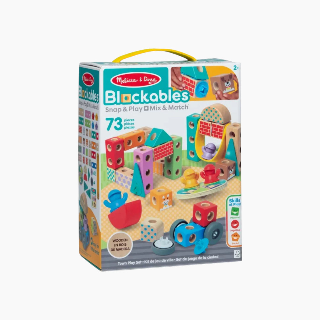 Melissa &amp; Doug Blockables Town Play Set- 73 Pcs