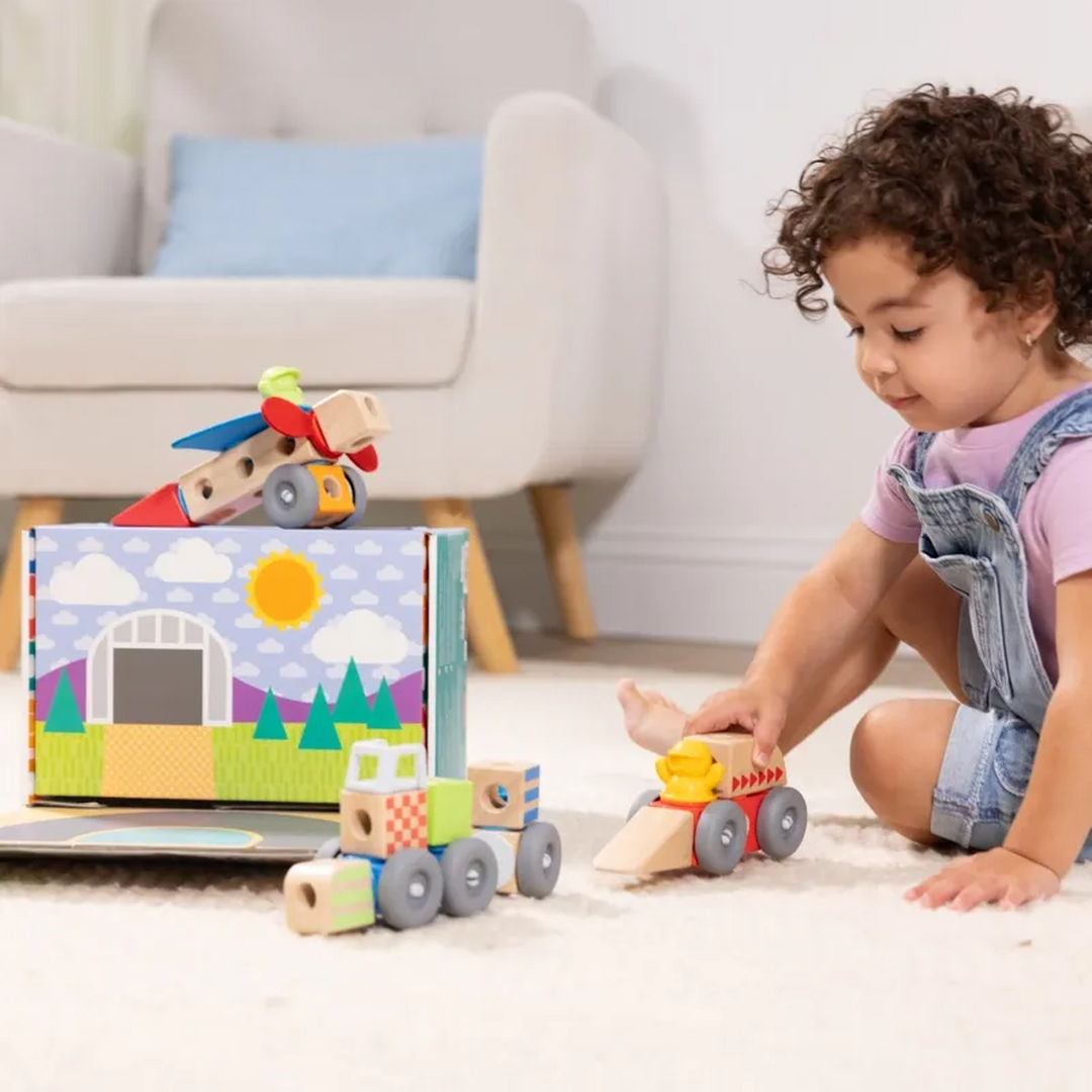 Melissa &amp; Doug Blockables Vehicles Play Set- 54 Pcs