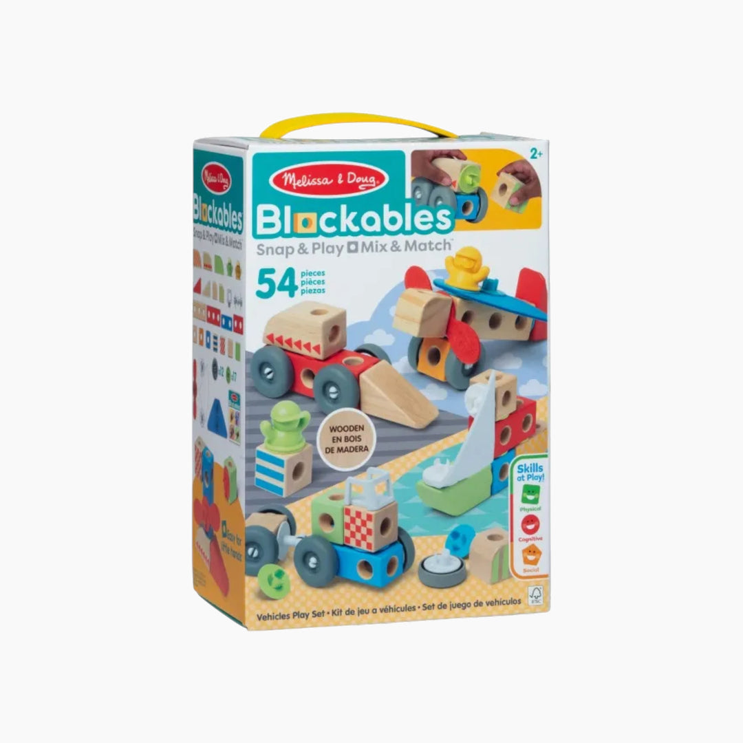 Melissa &amp; Doug Blockables Vehicles Play Set- 54 Pcs