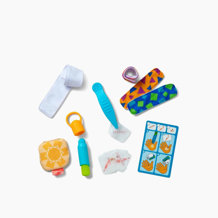 Melissa &amp; Doug Boo-Boos &amp; Bandages reusable play set with pretend wounds and bandages