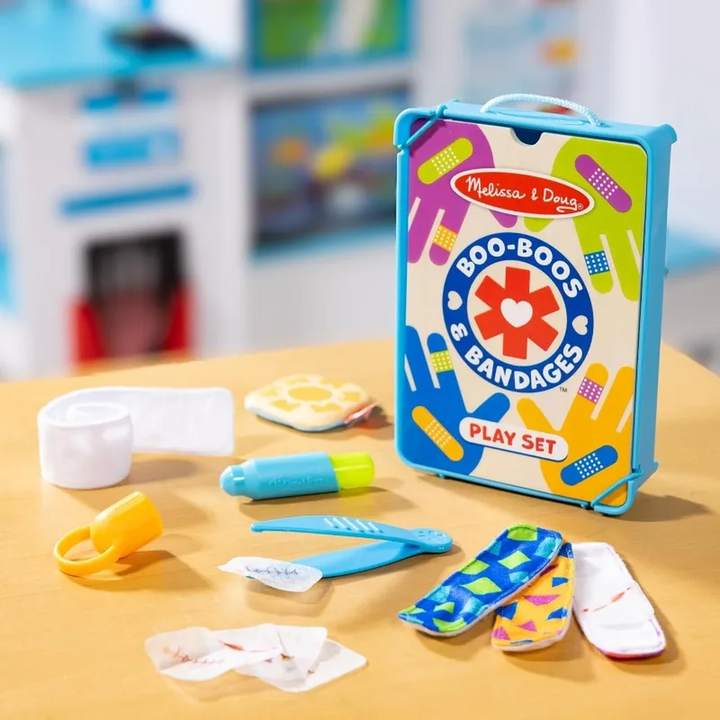 Melissa &amp; Doug Boo-Boos &amp; Bandages reusable play set with pretend wounds
