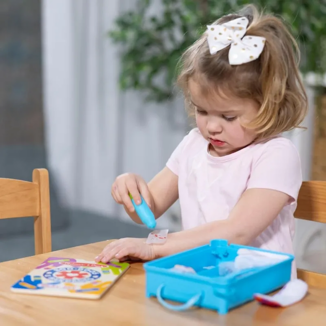 Melissa &amp; Doug Boo-Boos &amp; Bandages reusable play set with pretend wounds
