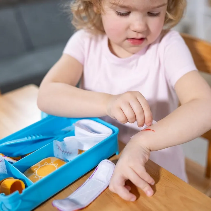 Melissa &amp; Doug Boo-Boos &amp; Bandages reusable play set with pretend wounds and bandages