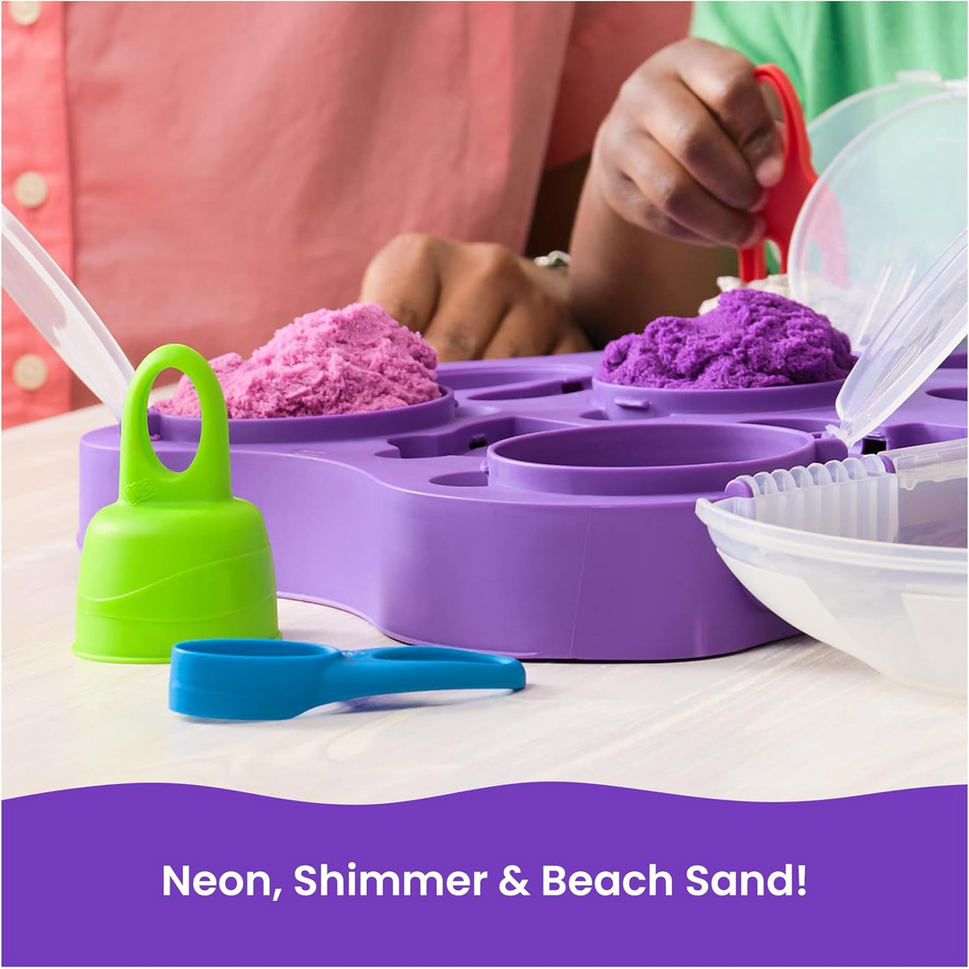 Kinetic Sand Variety Case Playset with moldable sand