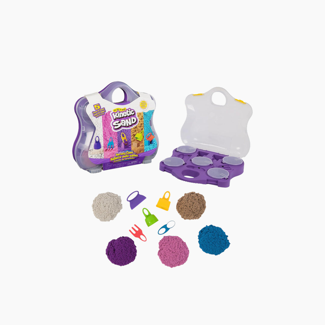 Kinetic Sand Variety Case Playset with moldable sand