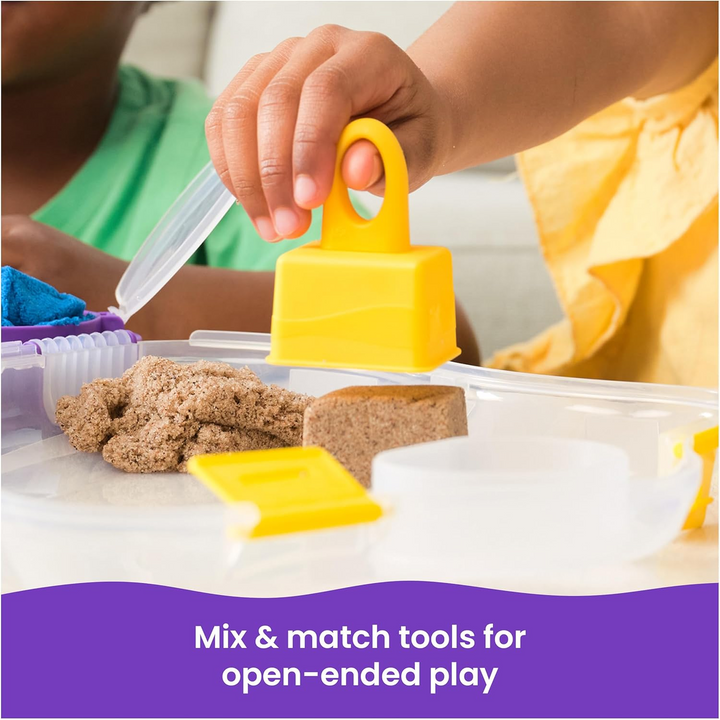 Kinetic Sand Variety Case Playset with moldable sand