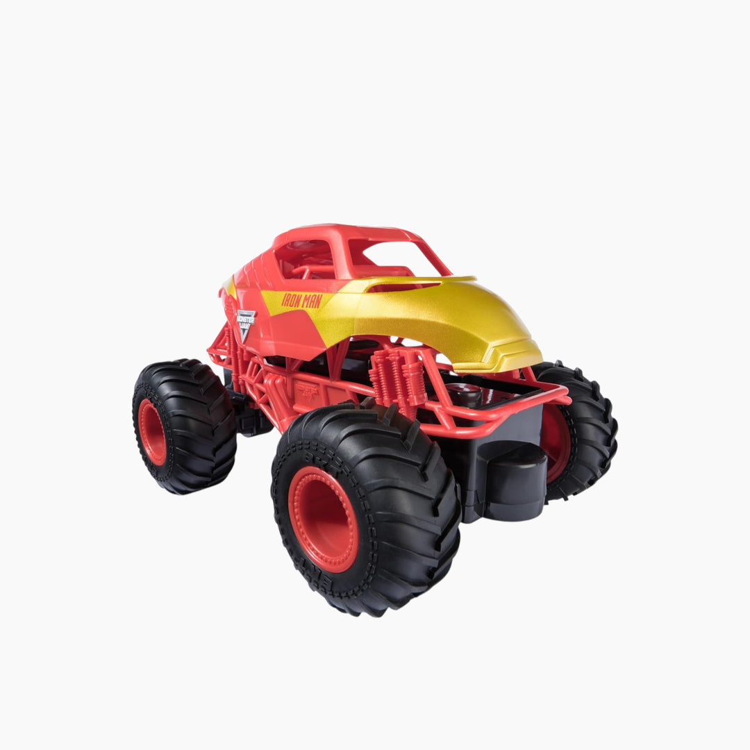 Spin Master Monster Jam Iron Man RC monster truck in bright red and gold
