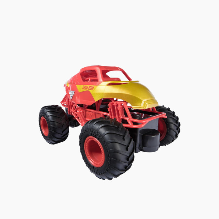 Spin Master Monster Jam Iron Man RC monster truck in bright red and gold