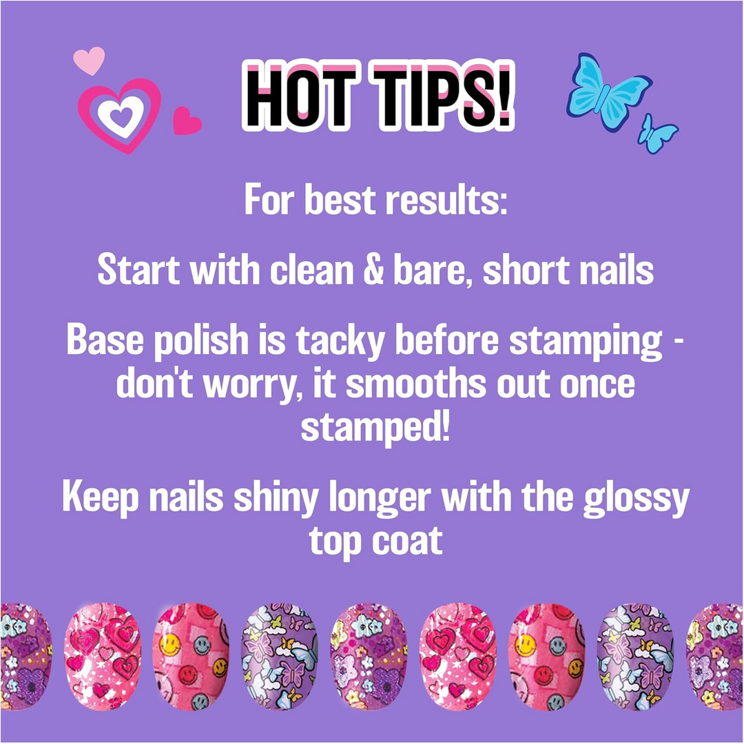 Spin Master Go Glam Studio nail kit with pink and purple applicators