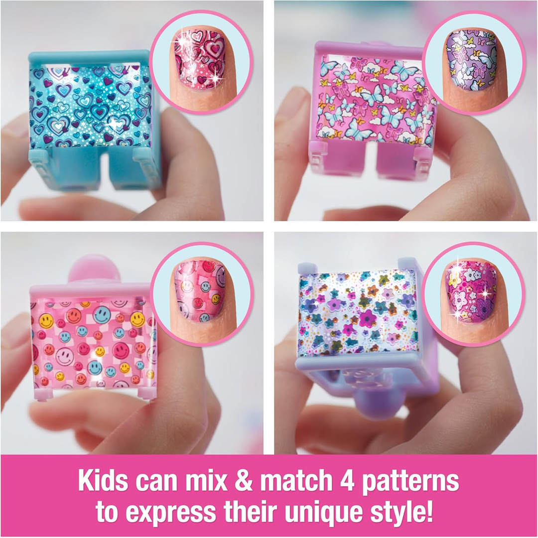 Spin Master Go Glam Studio nail kit with pink and purple applicators