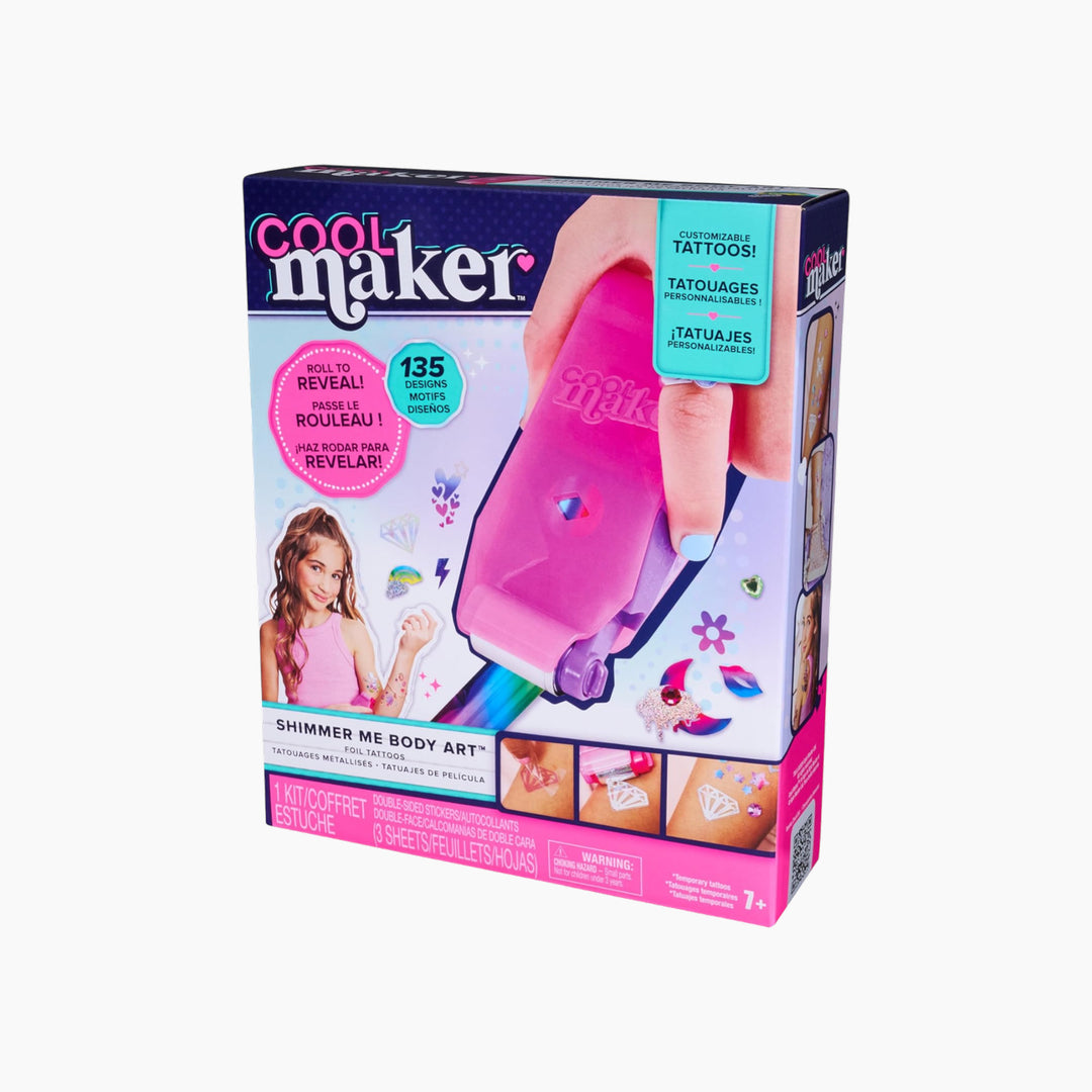 Spin Master Cool Maker Shimmer Me temporary tattoo kit with metallic foil