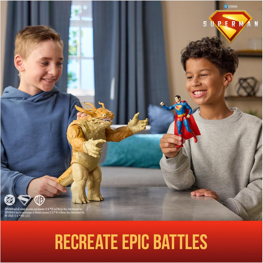 Spin Master Superman Kaiju Slime Battle action figure with 12-inch Kaiju monster and 6-inch Superman figure.