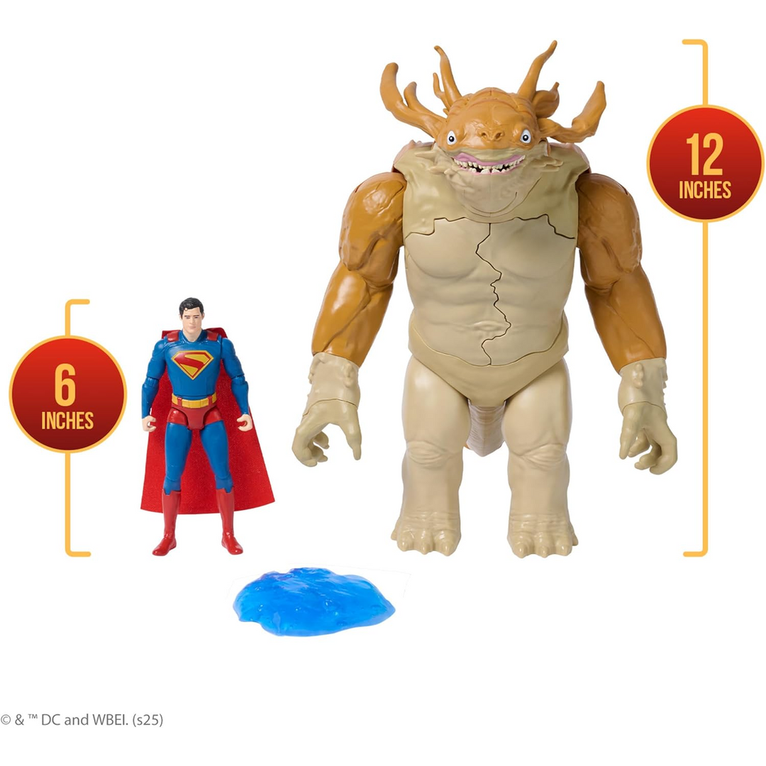 Spin Master Superman Kaiju Slime Battle action figure with 12-inch Kaiju monster and 6-inch Superman figure.