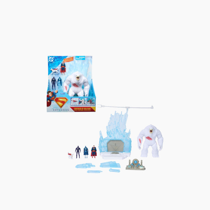 Spin Master DC Comics Superman Fortress Of Solitude Battle Set playset with figures