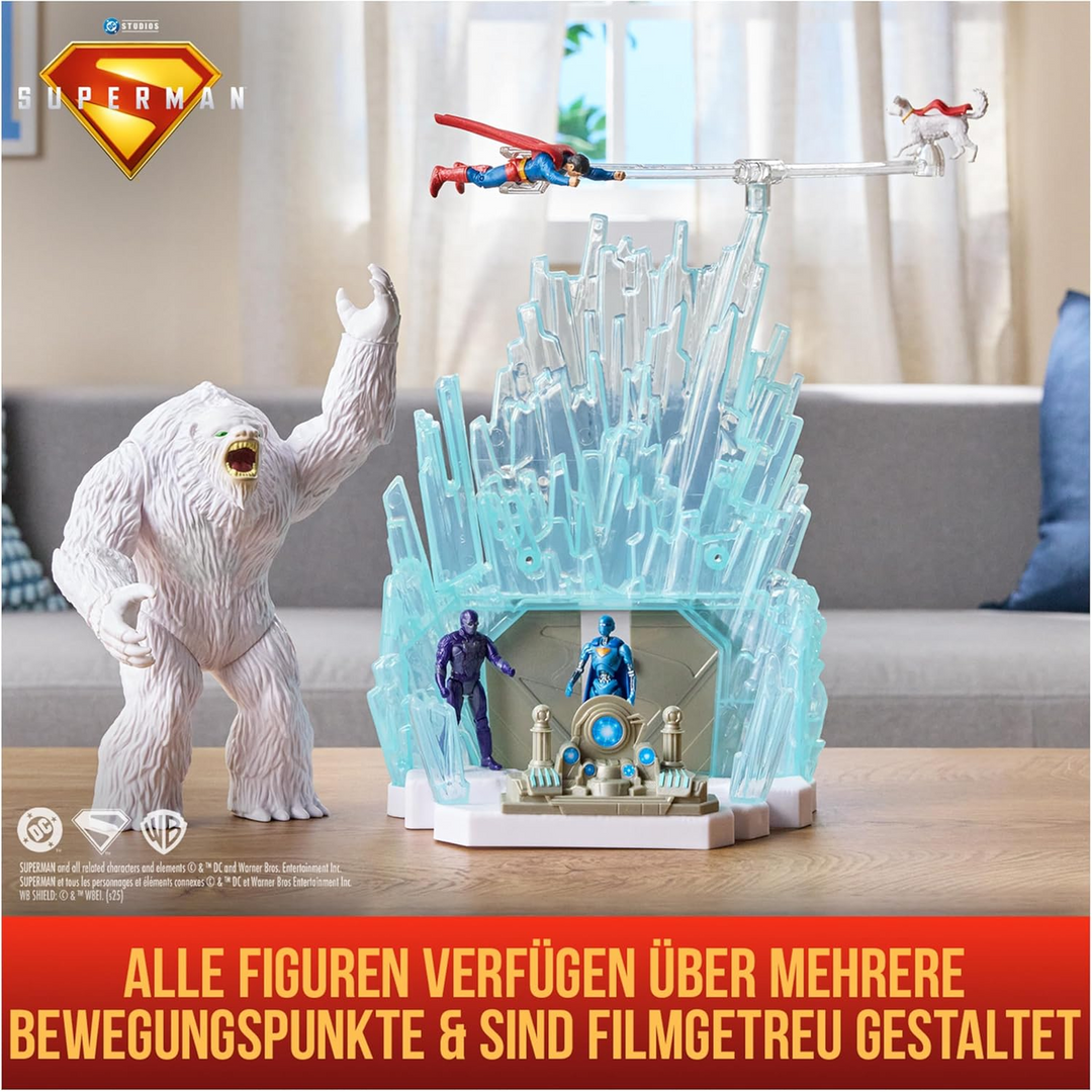 Spin Master DC Comics Superman Fortress Of Solitude Battle Set playset with figures