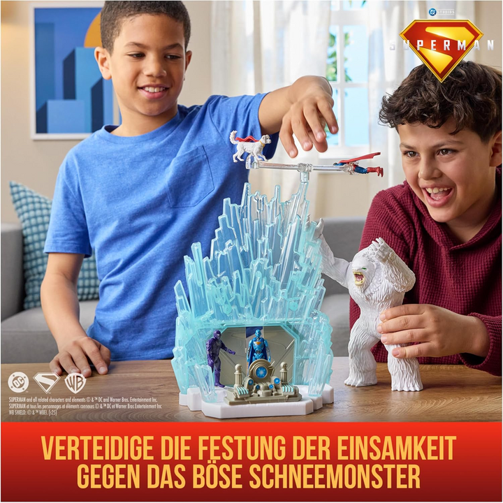 Spin Master DC Comics Superman Fortress Of Solitude Battle Set playset with figures