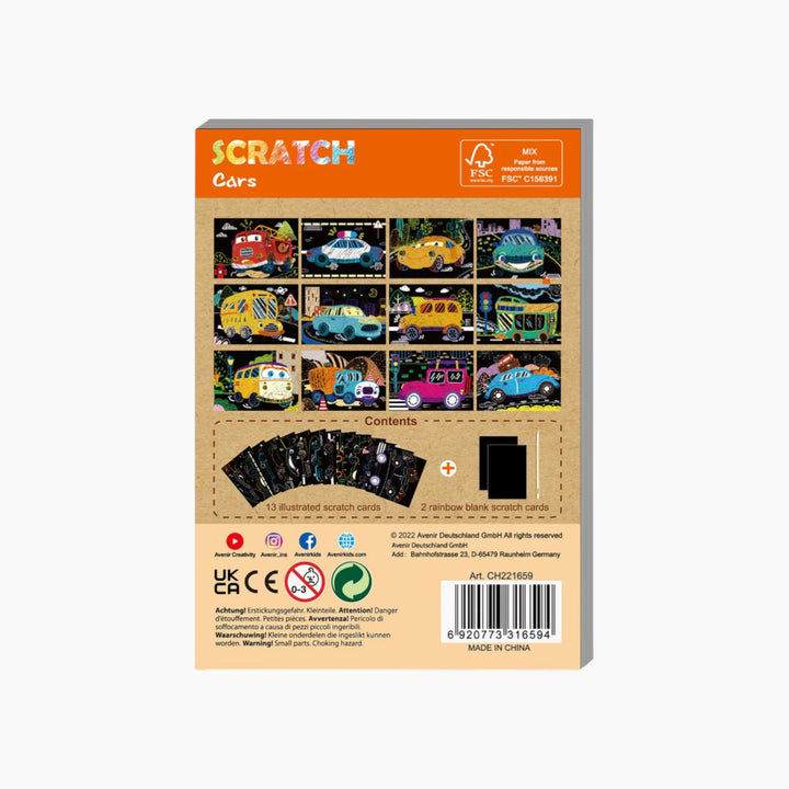 Avenir Mini Scratch Book - Cars