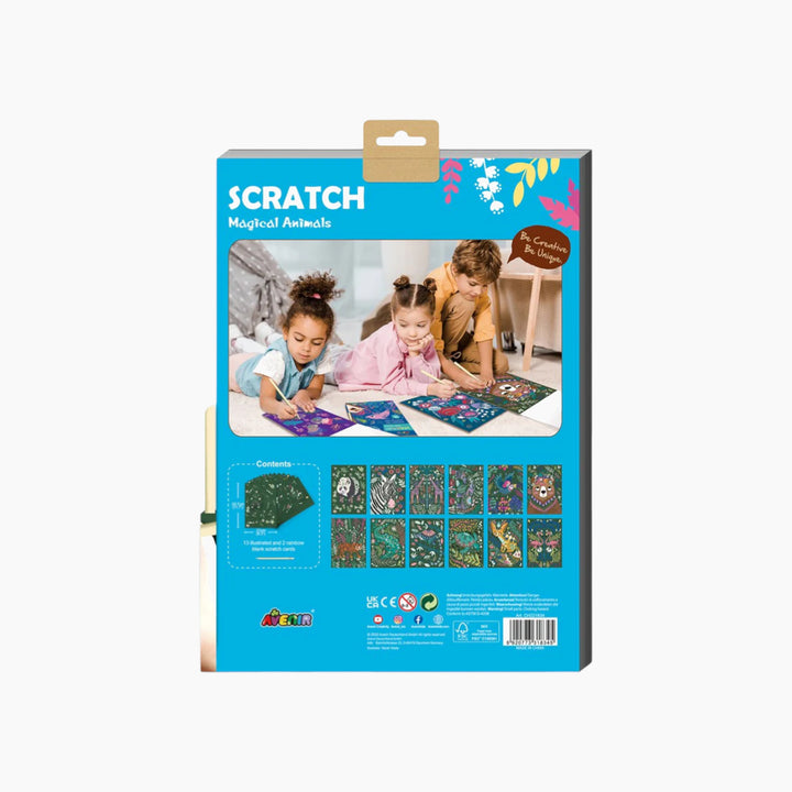 Avenir A4 Scratch Book - Magical Animals