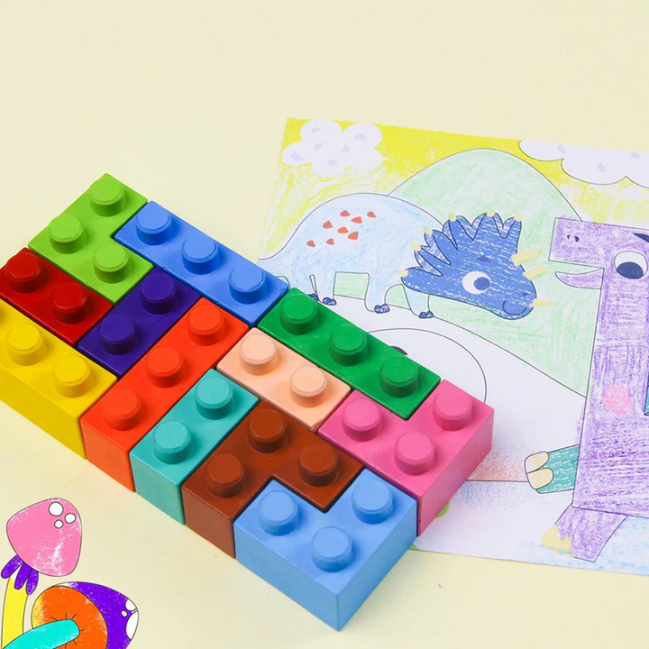 Avenir Blocks "N" Crayons Dinosaur