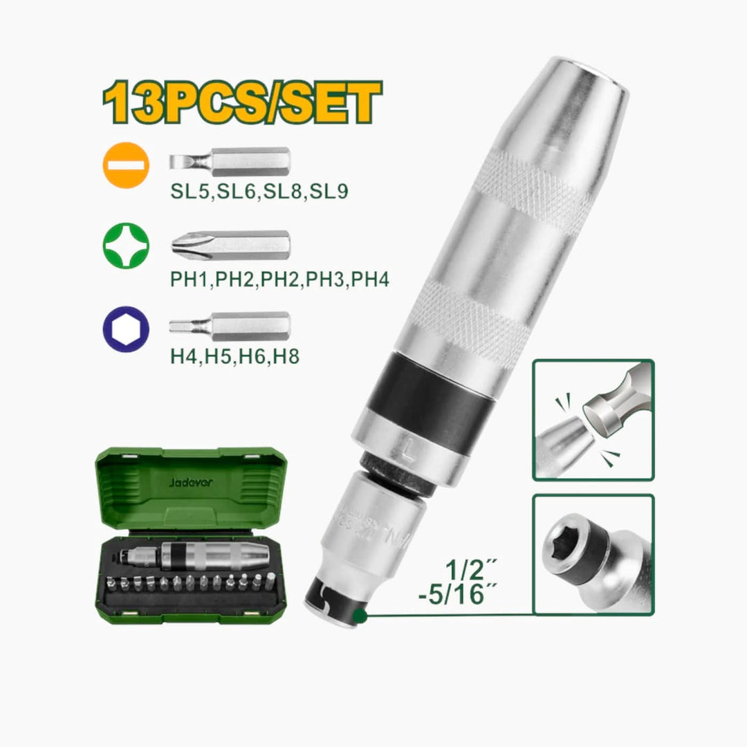 Jadever 13-Piece Impact Screwdriver Set - HUNA