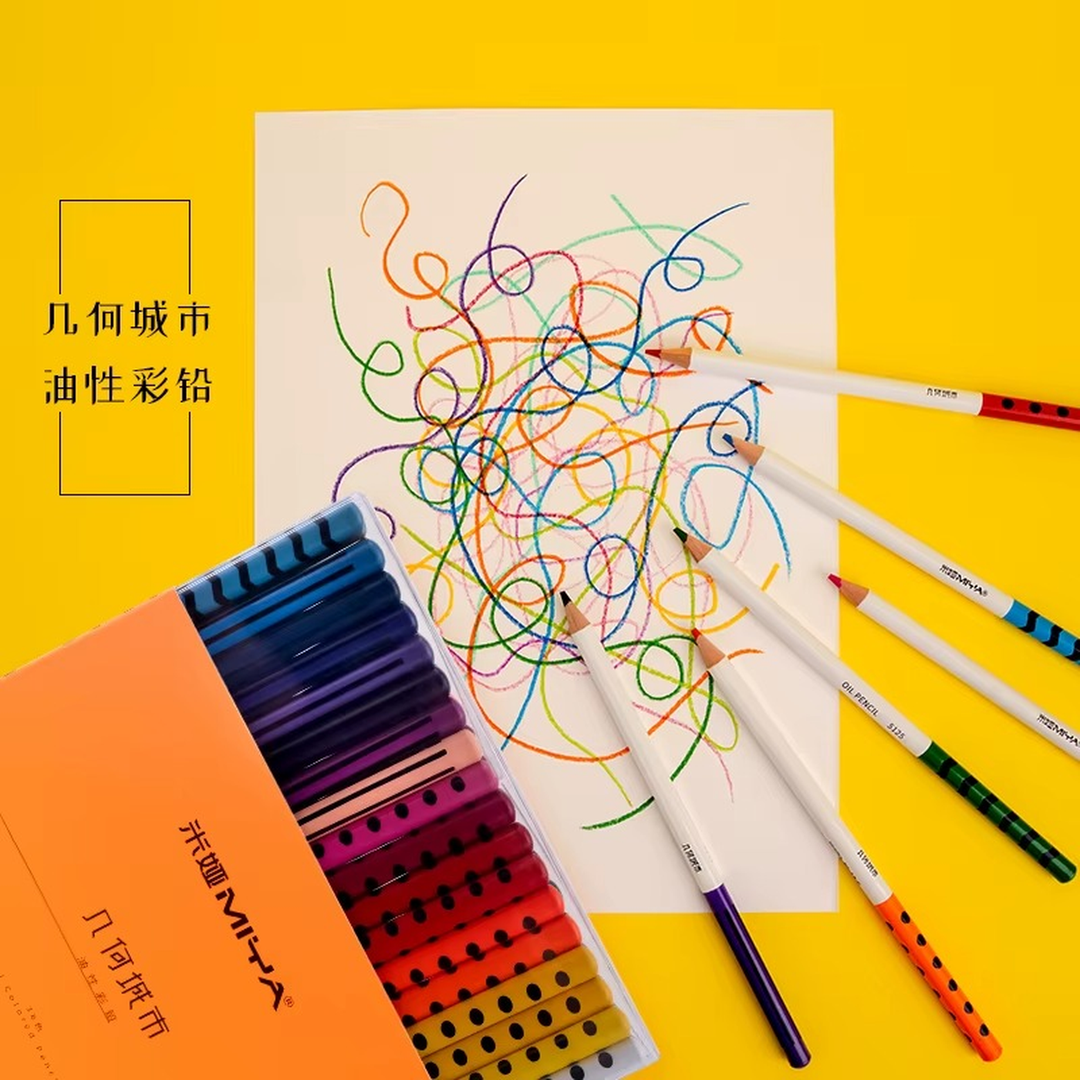 Miya Geometry City Oil Colored Pencils
