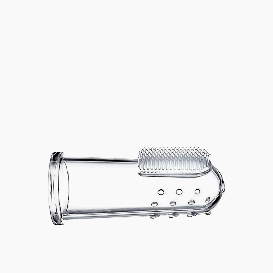 Ababy Silicone Baby Finger Toothbrush Transparent One Piece with cover
