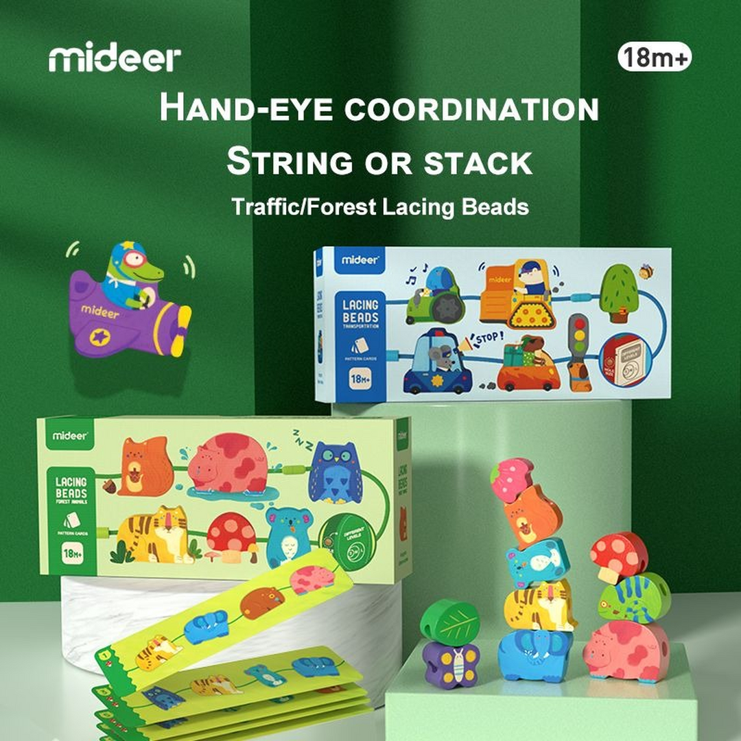 Mideer  Lacing Beads  Age 18+ Months
