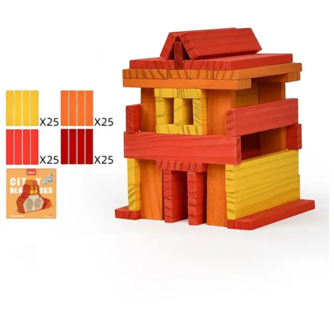 Mideer Cityblocks Archimedes Wooden Blocks Age 3+