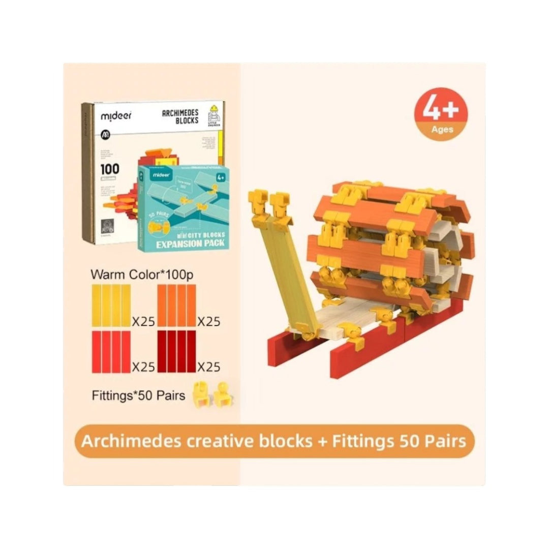 Mideer Cityblocks Archimedes Wooden Blocks Age 3+