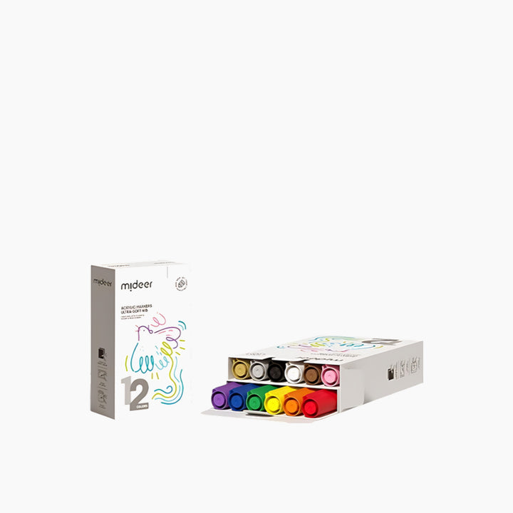 Mideer  Acrylic Markers  UltraSoft Nib   Age 4+