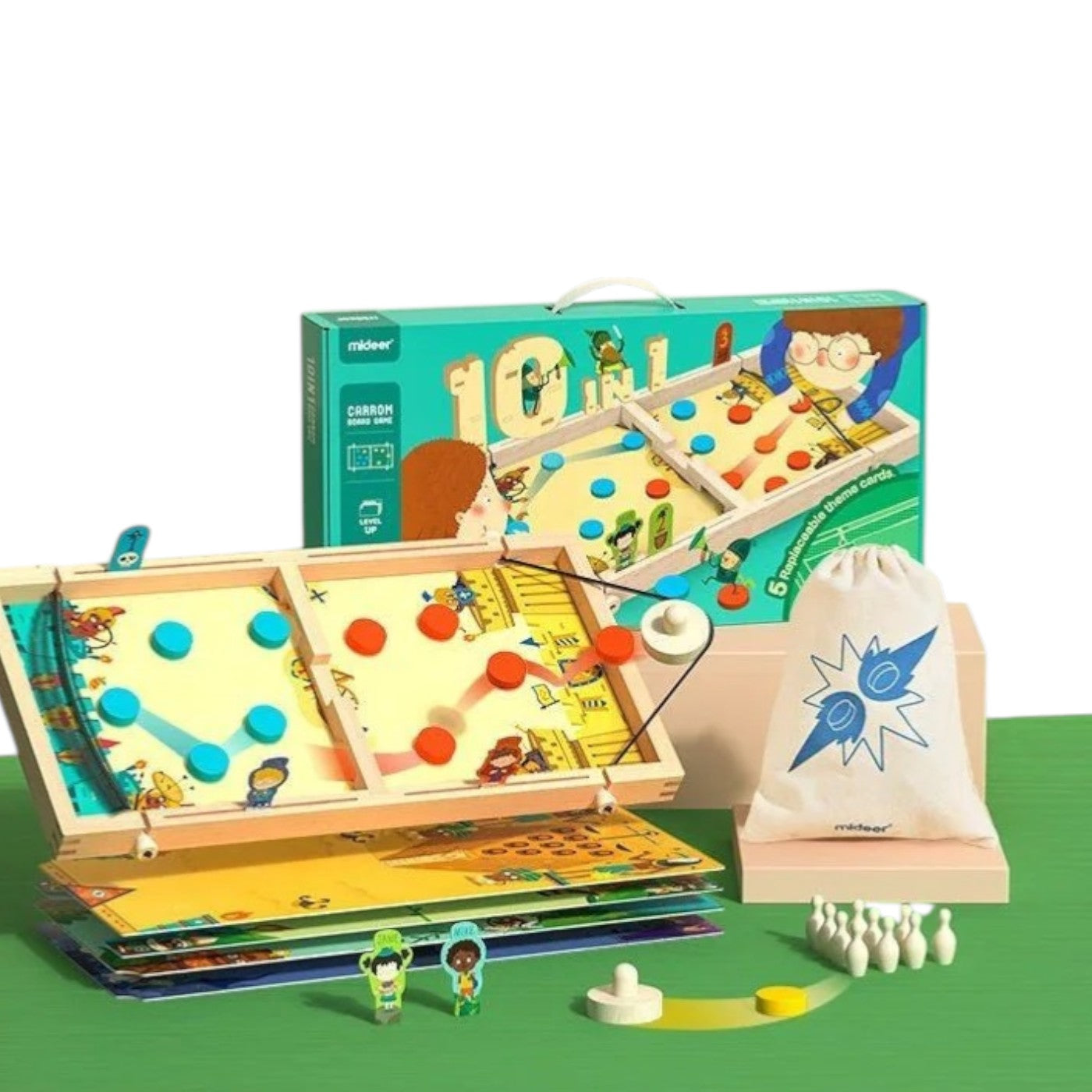 Mideer 10 in 1 Carrom Board Game 窶・Age: 3+ Mideer 10 in 1 Carrom Board Game 窶・Age: 3+