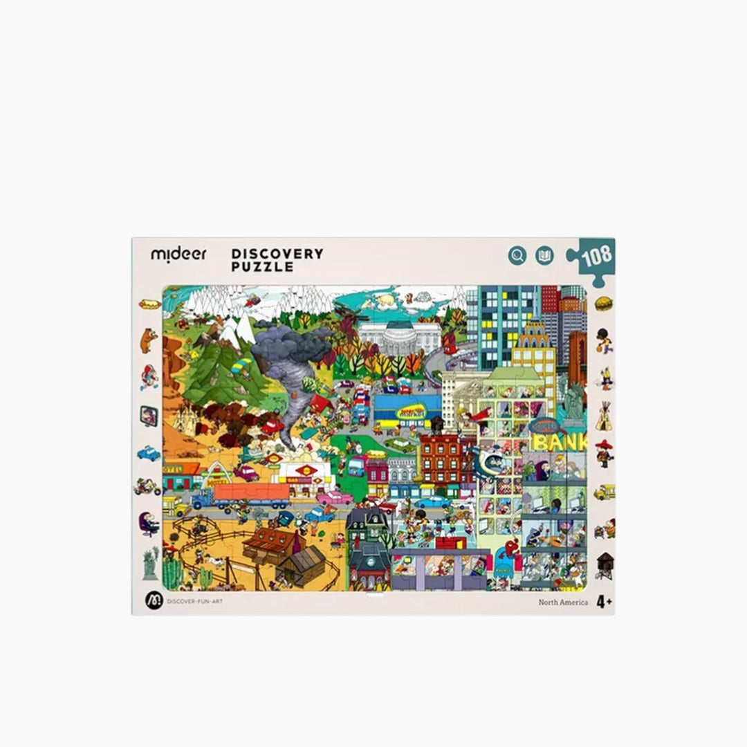Mideer Discovery Puzzle Big World Small World North American age 4+