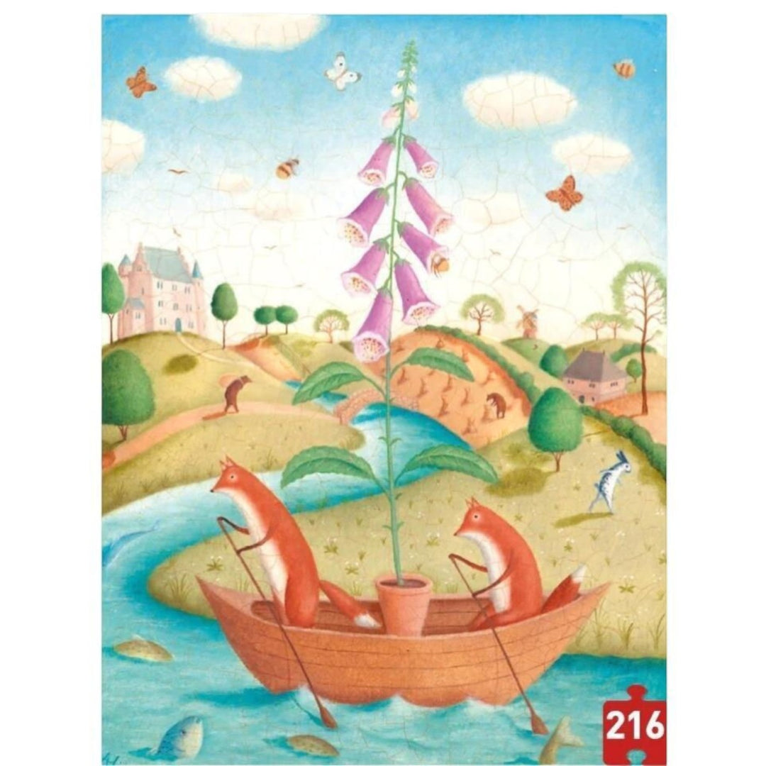 لغز سلسلة Mideer Pocket Fish Also Like Flowers 216 قطعة للأعمار من 8 سنوات فما فوق