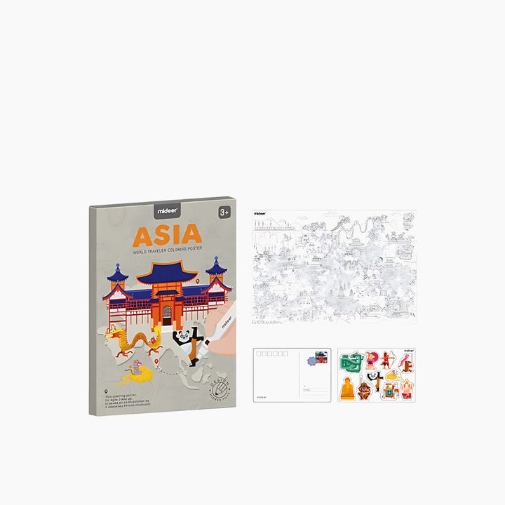 Mideer  World Traveler Coloring Poster Age 3+