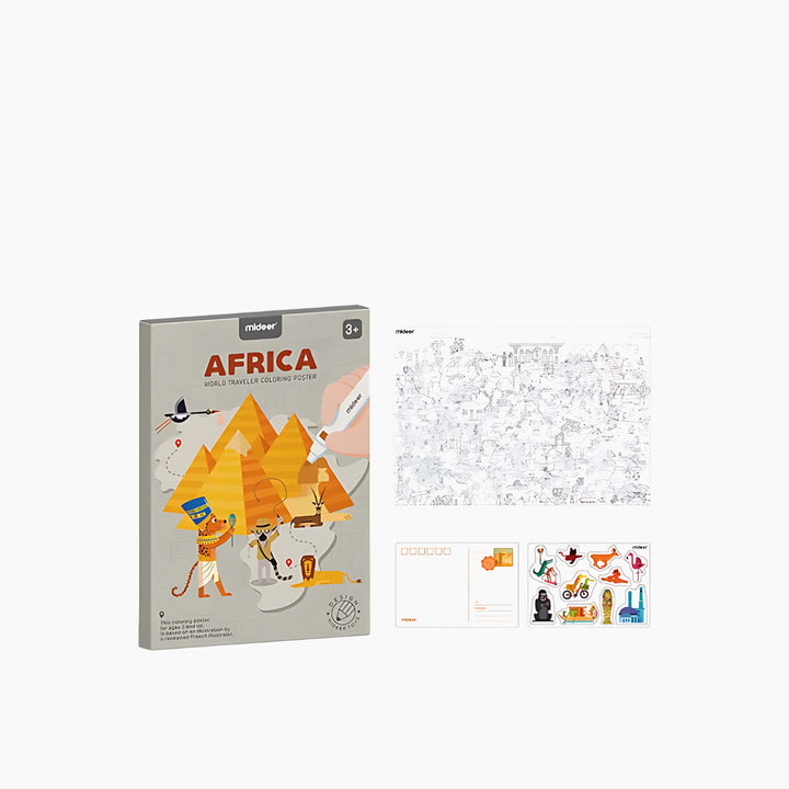 Mideer  World Traveler Coloring Poster Age 3+