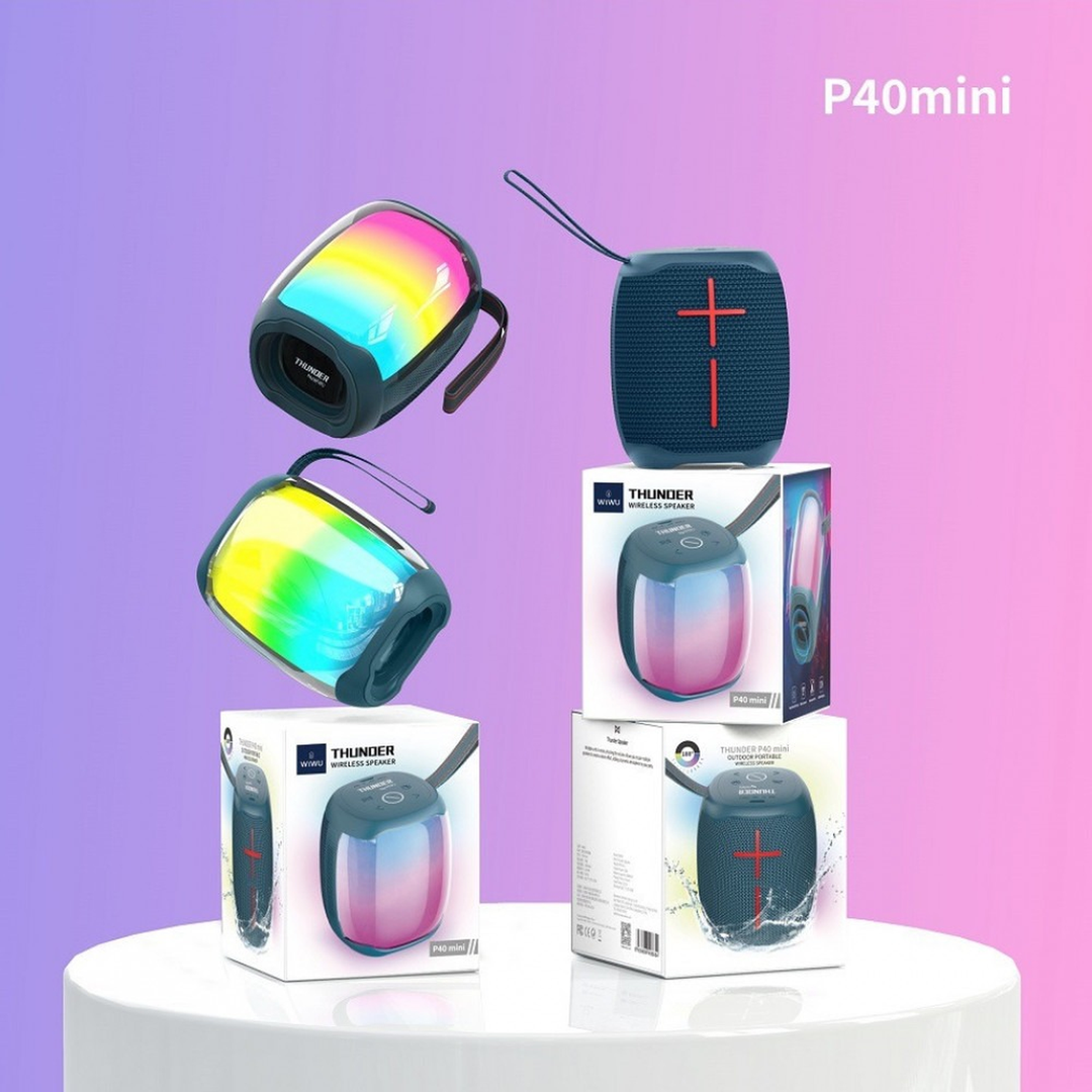 Wiwu P40 mini speaker with vibrant lights