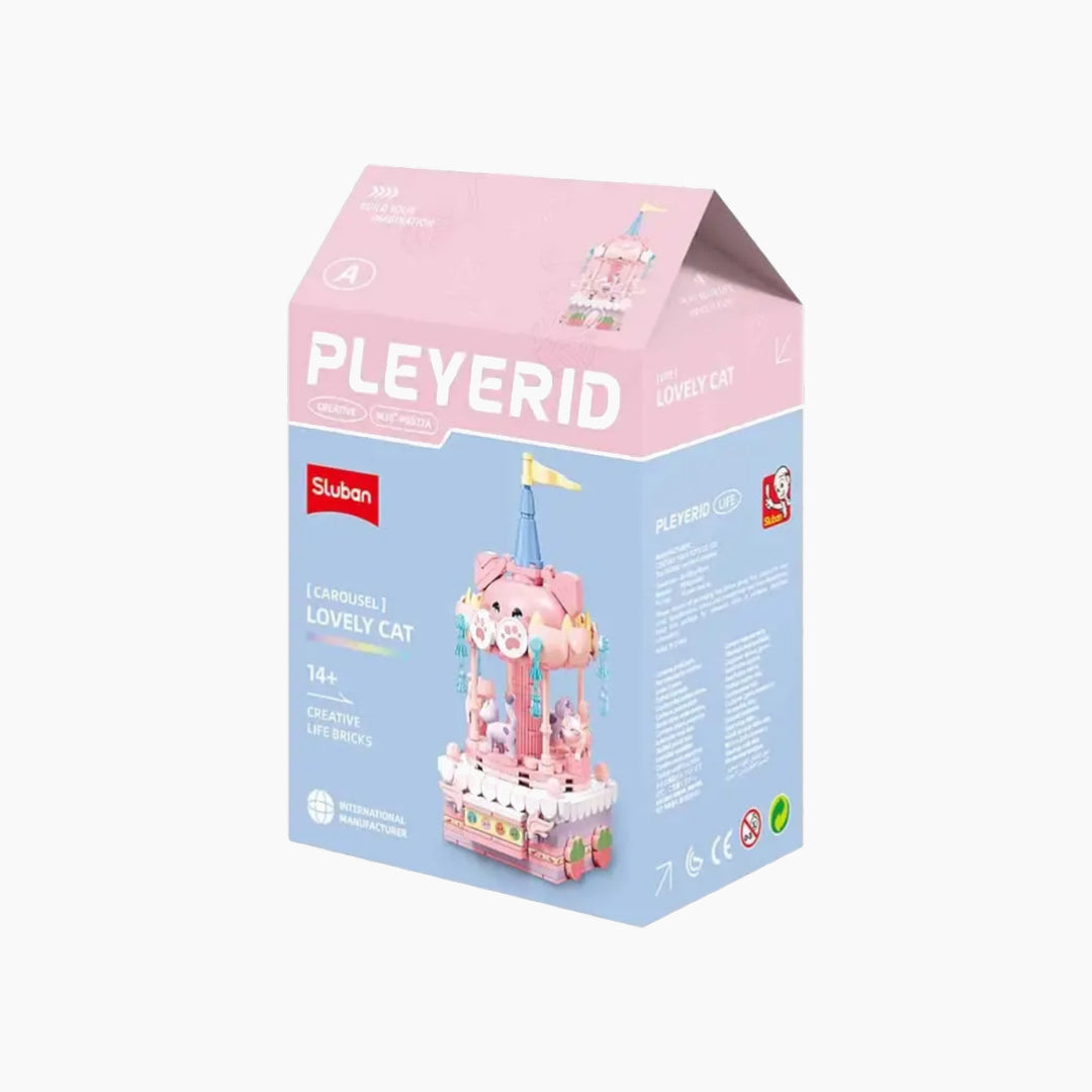 Sluban Pleyerid Hand Cranked Merry Go Round 3 Types 1 Piece Assorted