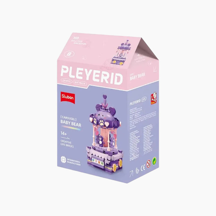 Sluban Pleyerid Hand Cranked Merry Go Round 3 Types 1 Piece Assorted