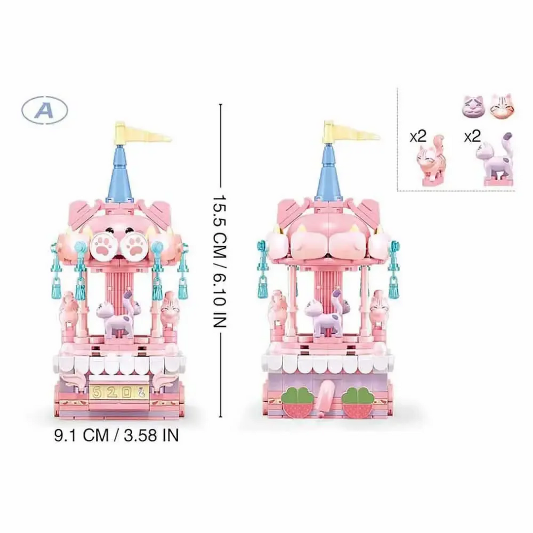 Sluban Pleyerid Hand Cranked Merry Go Round 3 Types 1 Piece Assorted